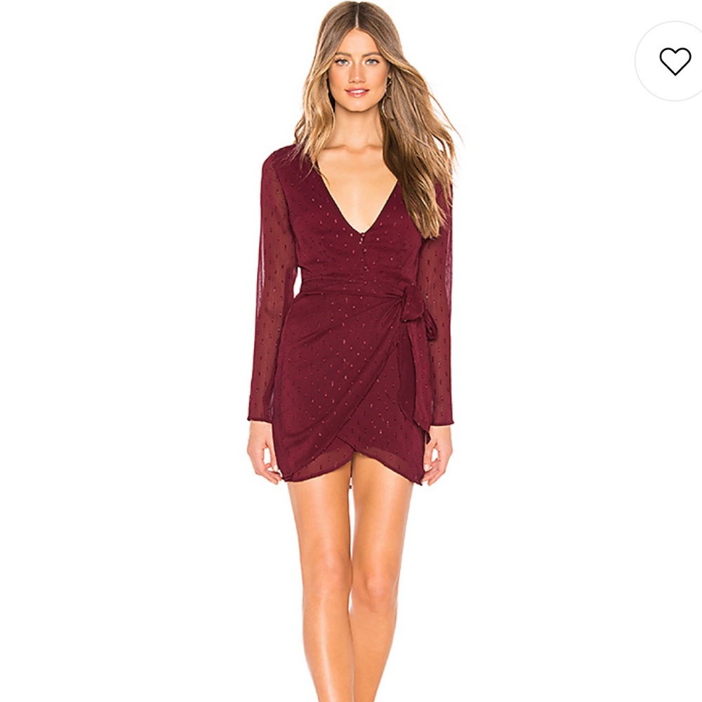 Maya Wrap Dress in Burgundy